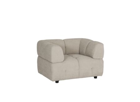 Zetel Tortuga 1-zit - polyestervezel - beige