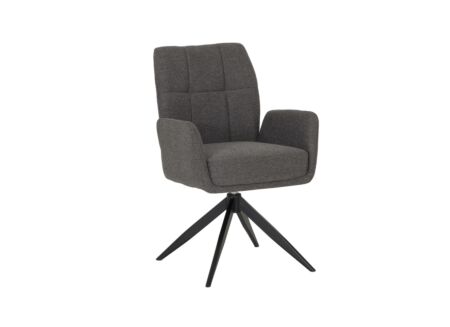 Draaistoel Getty 57x61x89cm - stof - grijs