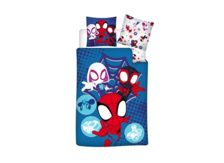 Dekbedovertrek Spidey 140x200cm - polyester/katoen - blauw