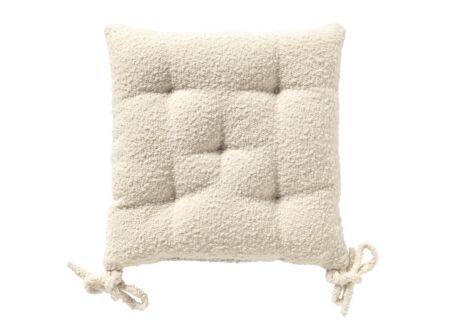 Stoelkussen Onno 40x40cm - polyester - snow white