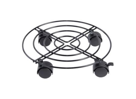 Plantenroller Ø28,4cm - metaal - zwart