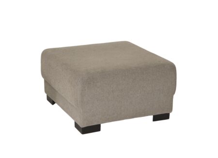 Poef Willy 77x77cm stof grijs