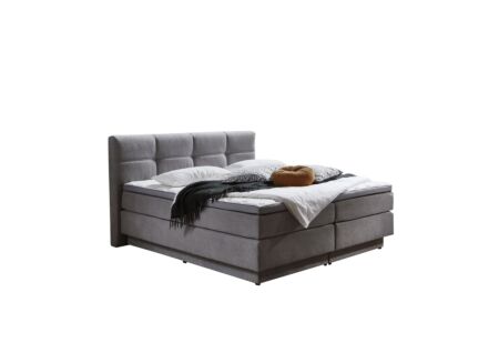 Boxspring BX2110 Portage 160x200cm met opbergruimte - stof - grijsblauw