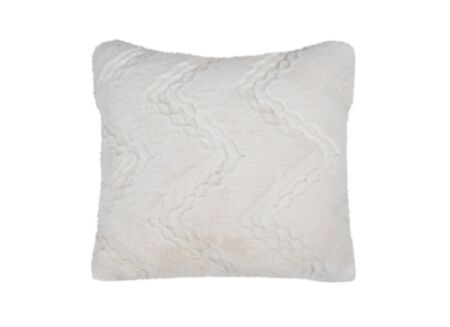 Kussen Zig Zag 45x45cm - polyester - offwhite