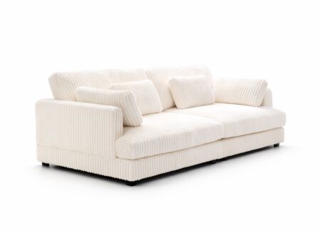 Zetel Condotti 3-zit - corduroy - wit