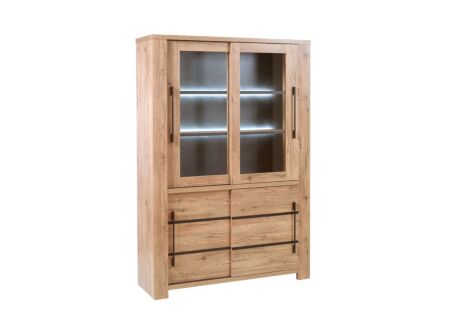 Vitrinekast Otto 146cm - decor - scarlet eik
