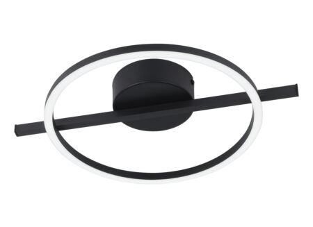 Plafondlamp Amandolo 40x30cm 17W LED aluminium zwart