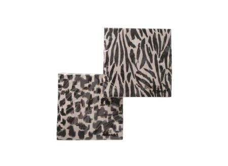 Serviette Thato 16,5x16,5cm - papier - beige/zwart 20 stuks