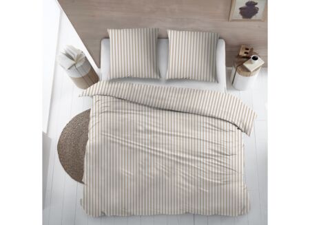 Dekbedovertrek 200 x 220 cm - flanel - iris beige