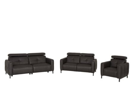 Zetel Dervaux 3+2+1-zit - stof - antraciet