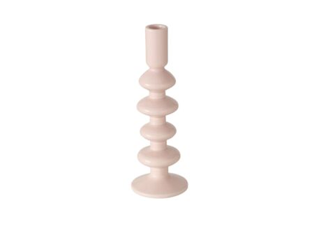 Kandelaar Luna H26cm - stoneware - lichtroze