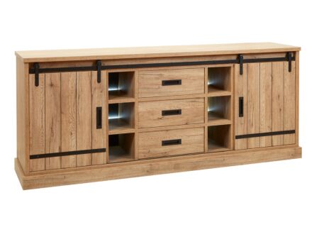 Dressoir Piero 225cm - meubelplaat - scarlet eik