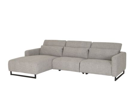 Hoeksalon Lexus 327x189cm - stof - grijs met relax