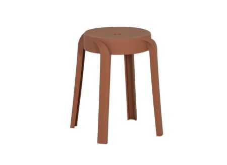 Kruk June 43,5x44,5x55,5cm - polyethyleen - terracotta