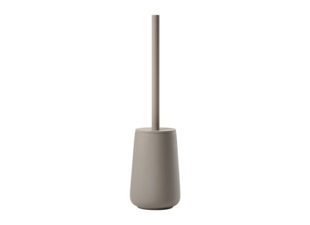 Wc-borstel Ø10x37cm - keramiek & kunststof - taupe