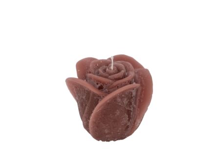 Kaars Roses Sculptures M Ø12x10cm - rustiek - perzik