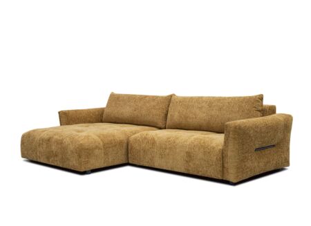 Hoeksalon Amber 314x173cm - stof - oker