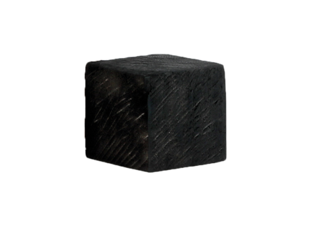 Zuil Kubus 20x20x20cm - eik massief - zwart