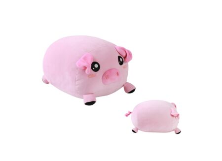 Kussen Piggy 33x28cm - stof - roze