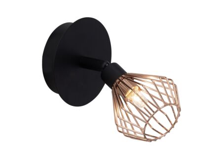 Wandlamp Dalma zwart koper 33W G9