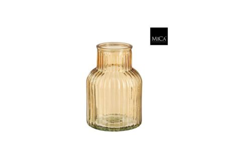 Vaas Ambre H20cm - glas - lichtbruin