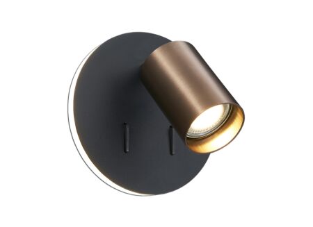 Wandlamp geborsteld brons 5,5W GU10