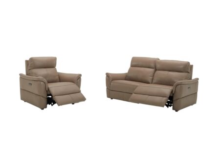 Zetel Back 3+1-zit - leder - camel met relax