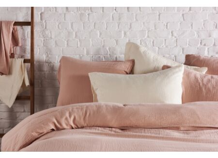 Housse de couette 260x220cm - tétra coton - rose