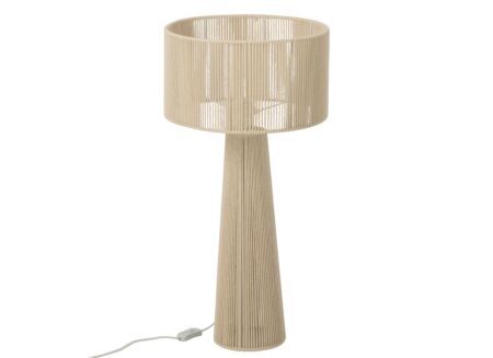 Tafellamp E27 H69cm - papier - greige