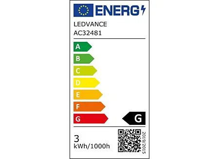 Energielabel - Ledlamp Tubular 2,5W E27