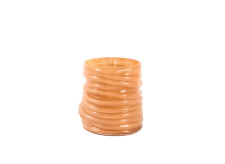 Theelichthouder Milyan H10cm - glas - oranje