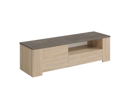 Tv-meubel Fumay 138cm - meubelplaat - eik & beton