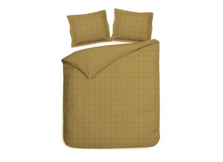 Dekbedovertrek Lino 260x220cm - katoen - tan brown