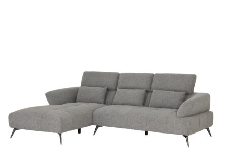 Hoeksalon Hedda 283x188cm - stof - donkergrijs