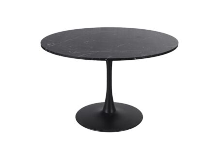 Ronde tafel Marmor Ø120cm - melamine - zwart