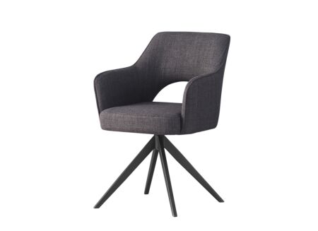 Draaistoel Mesa 55x48x84cm - stof - antraciet