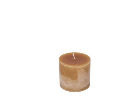 Mini Super Kaars Ø10x10cm - rustiek - camel