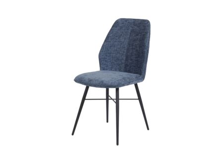 Stoel 45x50x91cm - stof - blauw
