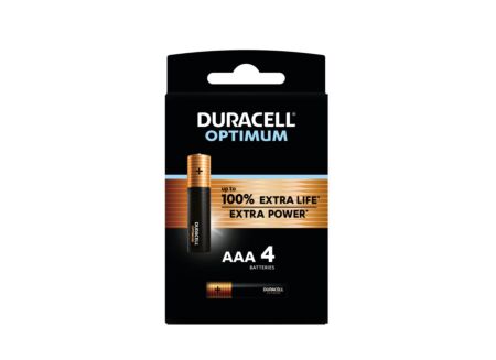 Batterij Duracell alka optimum AAA 1,5V