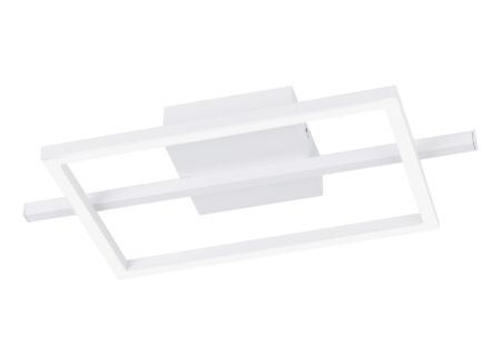 Plafondlamp Amandolo 40x20cm 17W LED aluminium wit
