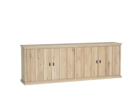 Dressoir Grimaldi 240cm - eik massief & decor - naturel