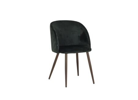Stoel Gaia 52x55x81cm - fluweel - donkergroen