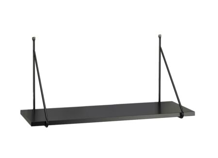 Wandplank Ruspoli 60x22x30cm zwart