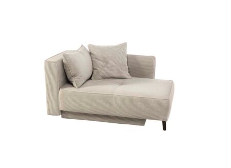 Chaise longue Rex Recamière  155x95x81cm - stof - lichtgrijs met bedfunctie