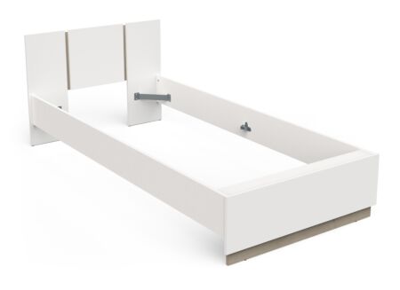 Bed Watson 90x200 - decor - wit & kronberg eik