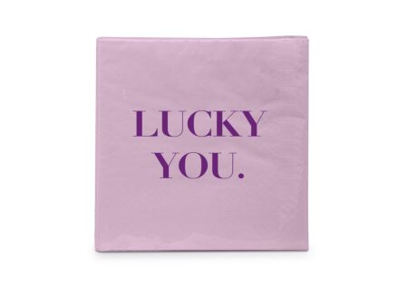 Serviette Lucky You 25x25cm multicolor 20 stuks