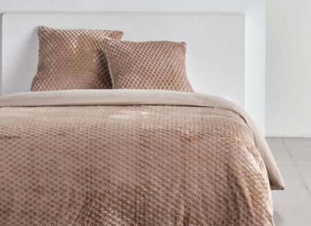 Dekbedovertrek Mocha Dream 260x240cm - polyester - bruin