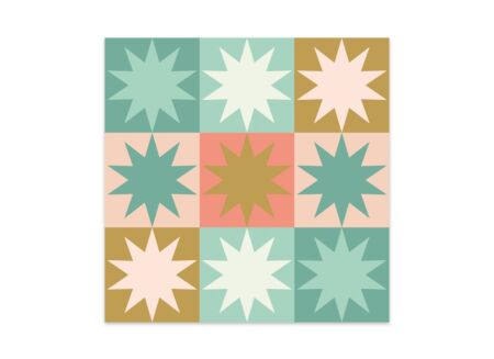 Serviette Stars & Squares 33x33cm - papier - multicolor 20 stuks