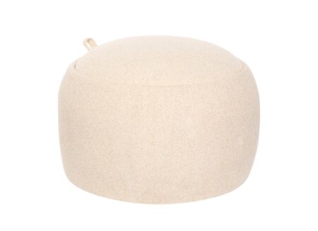 Poef Elior met opbergruimte &Oslash;60cm - boucl&eacute; - cr&egrave;me