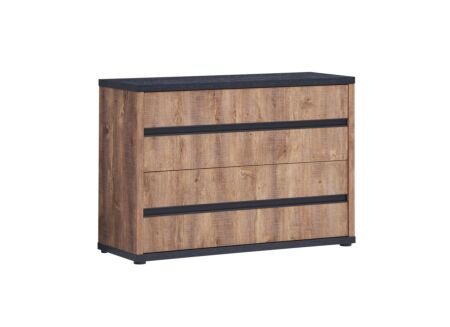 Ladekast Elsa 110x40x76cm - decor - industrial oak/zwart